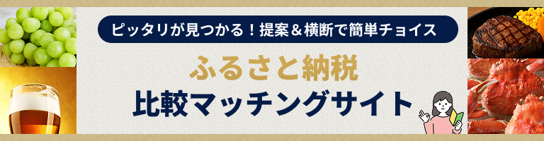 ピッタリが見つかる！提案&横断で簡単チョイス ふるさと納税 比較マッチングサイト