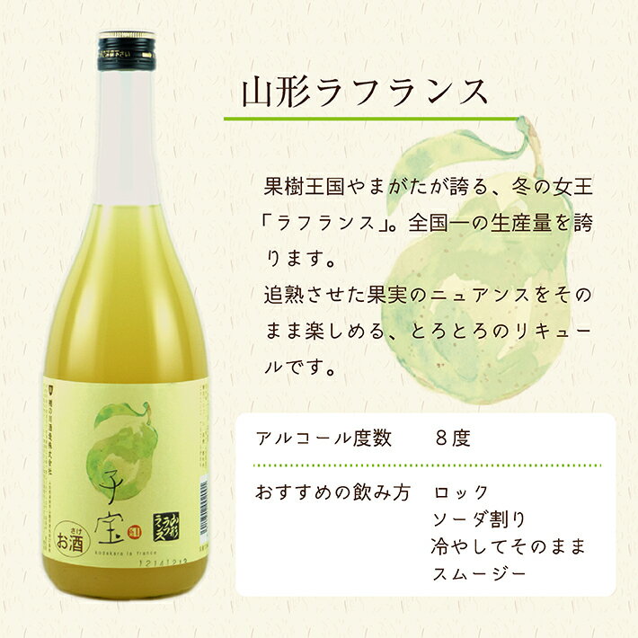 【ふるさと納税】子宝リキュール りんごとラフランスセット 720ml×2本 酒 子宝 リキュール りんご ラフランス サムネイル3