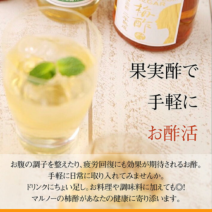 【ふるさと納税】果実酢原酢 2本セット 柿酢 梅酢 各300ml 山形県庄内産 お酢 原酢 フルーツ酢 柿 おばこ梅 ドレッシング 酢飯 酢醬油 ジュース 熟成 サムネイル2
