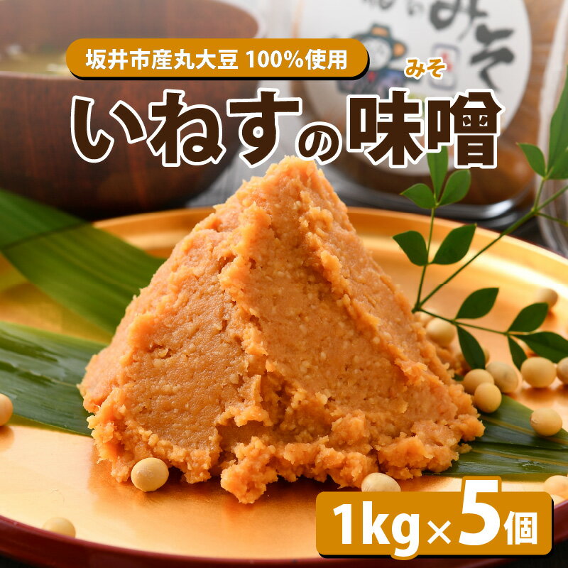 【ふるさと納税】 「いねすの味噌」が美味しんやとのっ！ （味噌1kg x 5個） サムネイル2