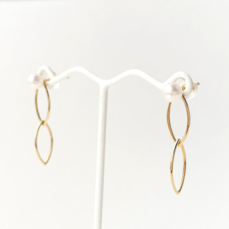 【ふるさと納税】＜ 甲府ジュエリー ＞ ピアス アコヤ 真珠 レディース アクセサリー パール K18 イエローゴールド ギフト プレゼント 誕生日 贈り物 ラッピング ケース付 鑑別書付 保証書付 k001-332 サムネイル2