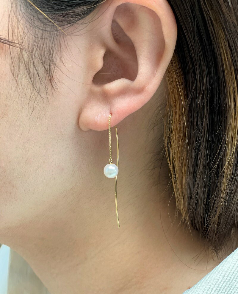 【ふるさと納税】＜ 甲府ジュエリー ＞ ピアス 真珠 アコヤ真珠 パール レディース ジュエリー アクセサリー K18 イエローゴールド ギフト プレゼント 誕生日 贈り物 ラッピング ケース付 鑑別書付 保証書付 k001-437 サムネイル3