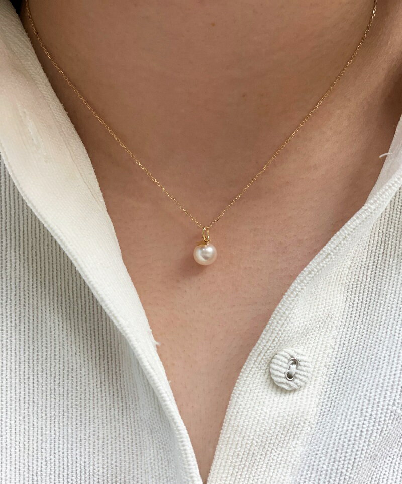 【ふるさと納税】＜ 甲府ジュエリー ＞ ネックレス 真珠 アコヤ真珠 ペンダント パール レディース ジュエリー アクセサリー 星 K18 イエローゴールド ギフト プレゼント 誕生日 贈り物 ラッピング ケース付 鑑別書付 保証書付 k001-440 サムネイル3