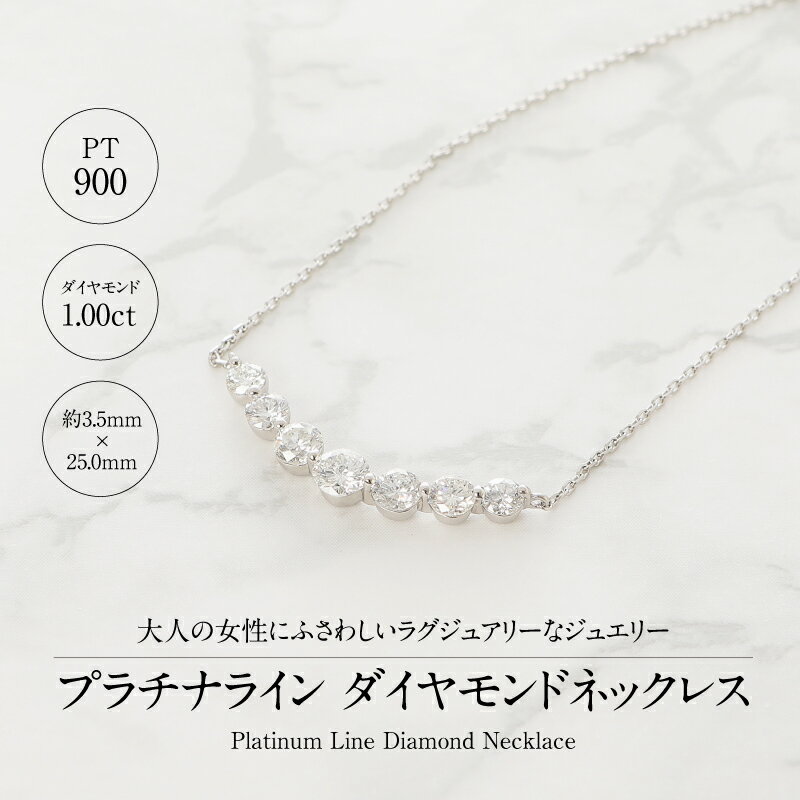 【ふるさと納税】＜ 甲府ジュエリー ＞ 【高評価★4.89】 即納 ネックレス ダイヤモンド プラチナ ペンダント 1カラット ジュエリー シンプル レディース アクセサリー 大人 かわいい 鑑別書付 保証書付 k053-006 - 画像3