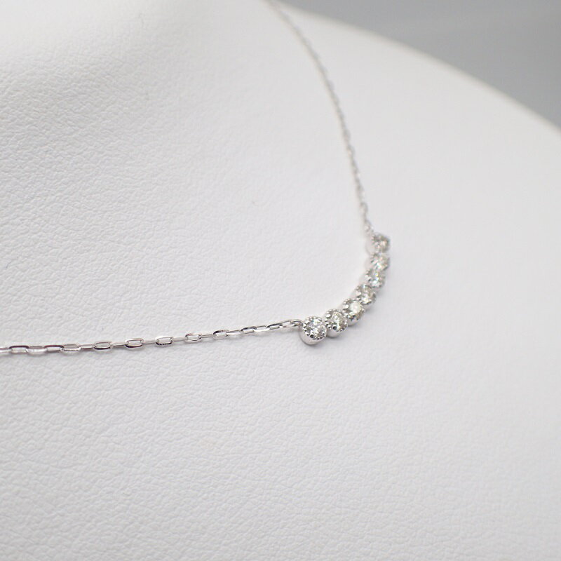 【ふるさと納税】＜ 甲府ジュエリー ＞ ネックレス ペンダント ジュエリー アクセサリー レディース K18 ホワイトゴールド ダイヤモンド 計0.3ct ネックレスケース付 鑑別書付 保証書付 k125-009 サムネイル2