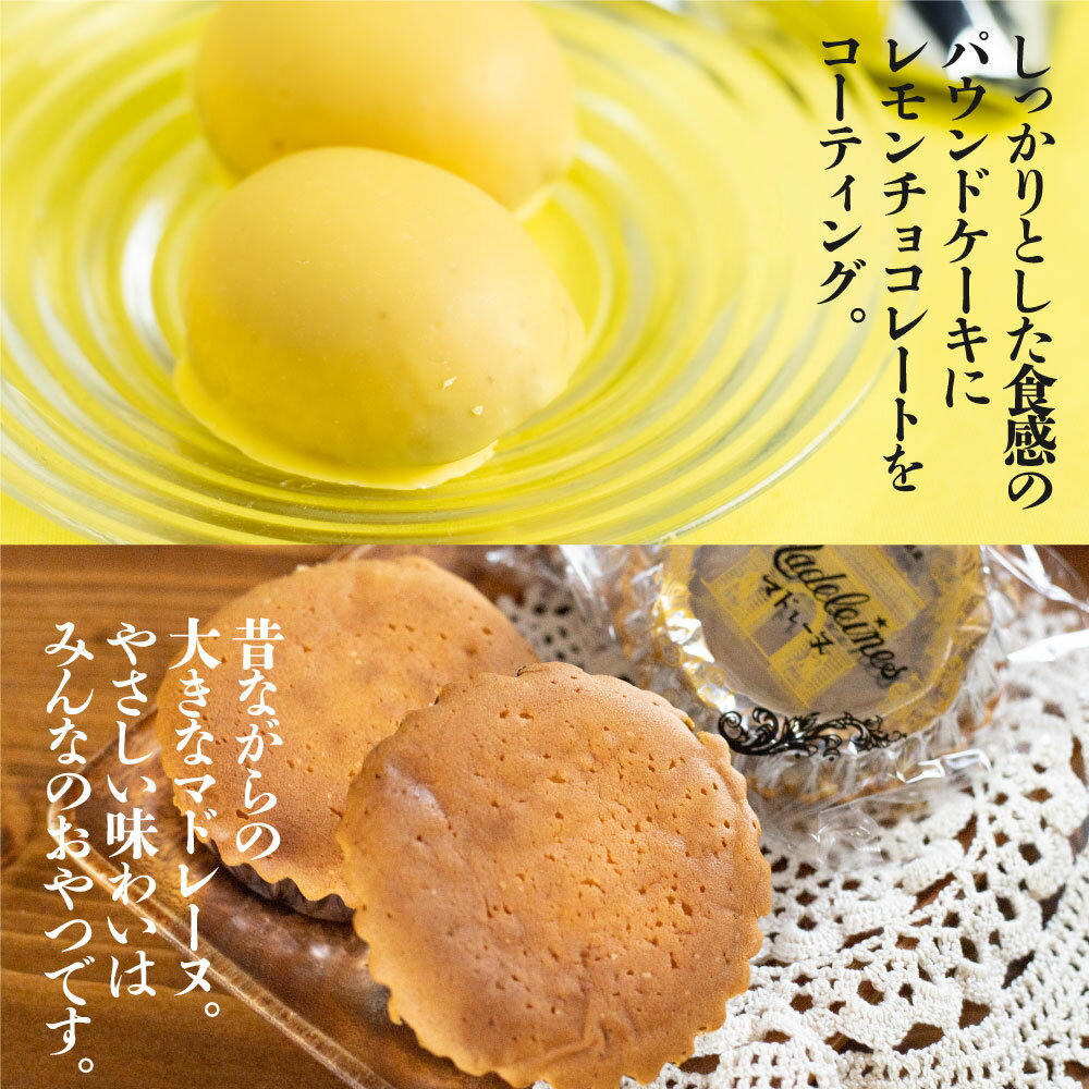 【ふるさと納税】マドレーヌ＆レモンケーキ セット 10個 / 大久保製菓舗 セット ギフト 手土産 個包装 レモン ケーキ 菓子折り 焼き菓子 菓子折 詰め合わせ お返し お菓子 洋菓子 スイーツ プレゼント 《hida0307》10000円 1万円 - 画像3