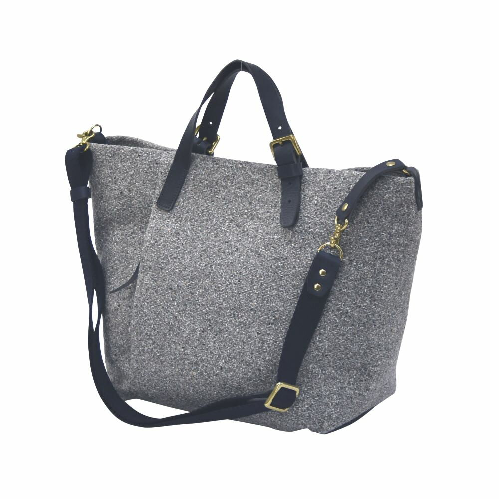 【ふるさと納税】豊岡鞄 THYMEBUCKS CALDO トートM（Lグレー×ネイビー）/ タイムバックス カルド トートバッグ ショルダーベルト付き レディース メンズ バッグ サムネイル2