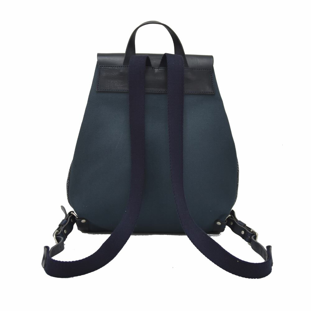 【ふるさと納税】豊岡鞄×井原デニム ヘリンボーンリュック（ネイビー）/ デニム リュックサック メンズ レディース サムネイル3