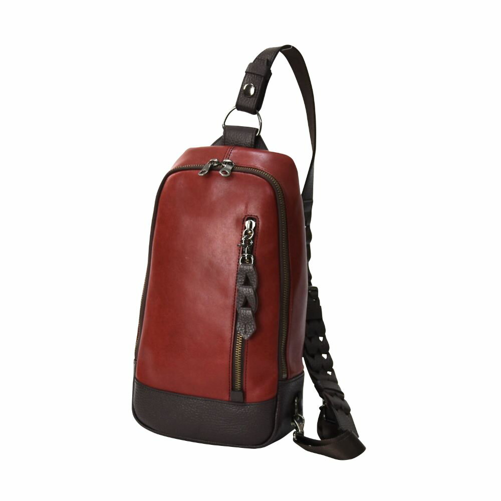 【ふるさと納税】豊岡鞄 THYMEBUCKS BLOOM ボディバッグ（アカ）/ タイムバックス ブルーム 本革 ショルダーバッグ メンズ レディース カバン サムネイル2