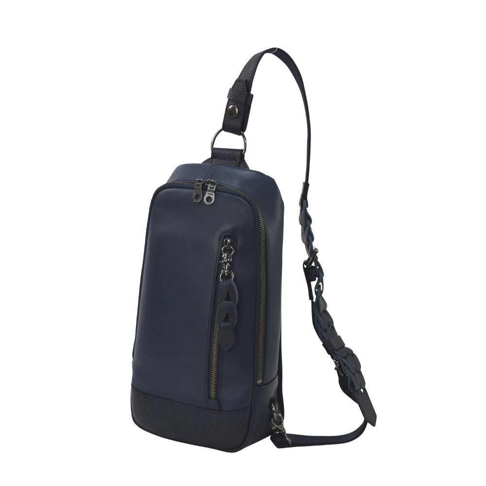 【ふるさと納税】豊岡鞄 THYMEBUCKS BLOOM ボディバッグ（ネイビー）/ タイムバックス ブルーム 本革 ショルダーバッグ メンズ レディース カバン サムネイル2