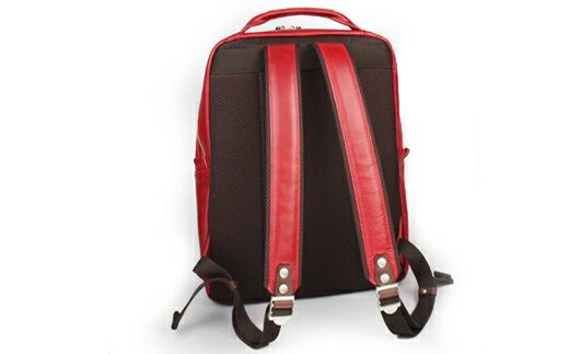 【ふるさと納税】豊岡産 牛革・リュック CROSSROAD（505069レッド）/ おしゃれ カバン かばん サムネイル3