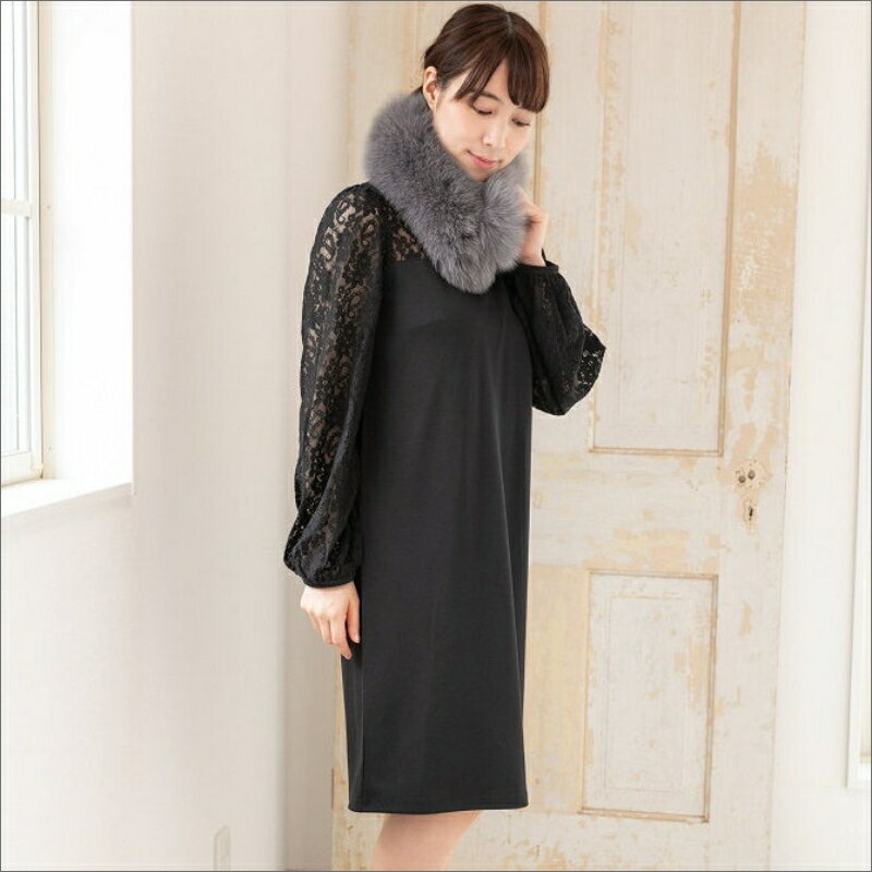 【ふるさと納税】フィンランド産SAGAフォックスチョーカー ライトグレー サムネイル2