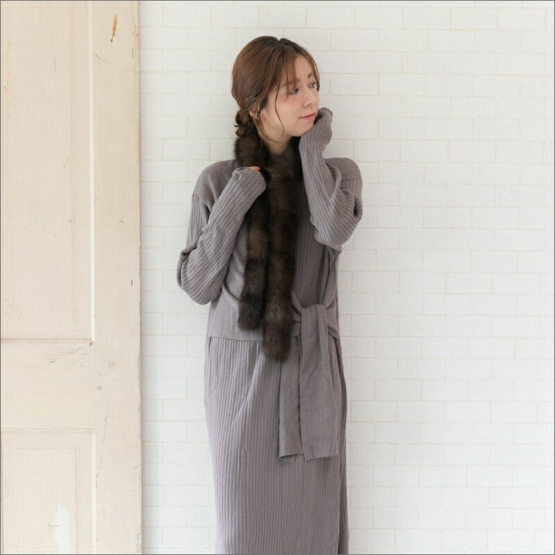 【ふるさと納税】毛皮の王様 ロシアンセーブルロングマフラー　ファーム サムネイル2