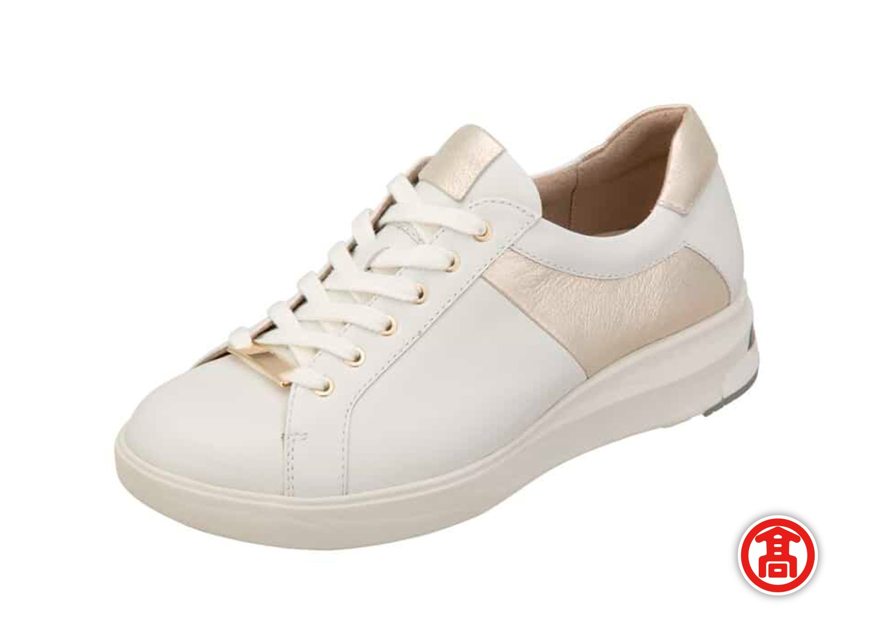 【ふるさと納税】＜サイズが選べる＞＜ペダラ＞レディーススニーカー 1212A198(カラー：ホワイト×リッチゴールド(フィルム加工)・サイズ：22.0～24.5cm) 境港市 靴 くつ シューズ カジュアル スニーカー 歩きやすい アシックス【T-SAK-AA6】【米子高島屋選定品】 サムネイル2