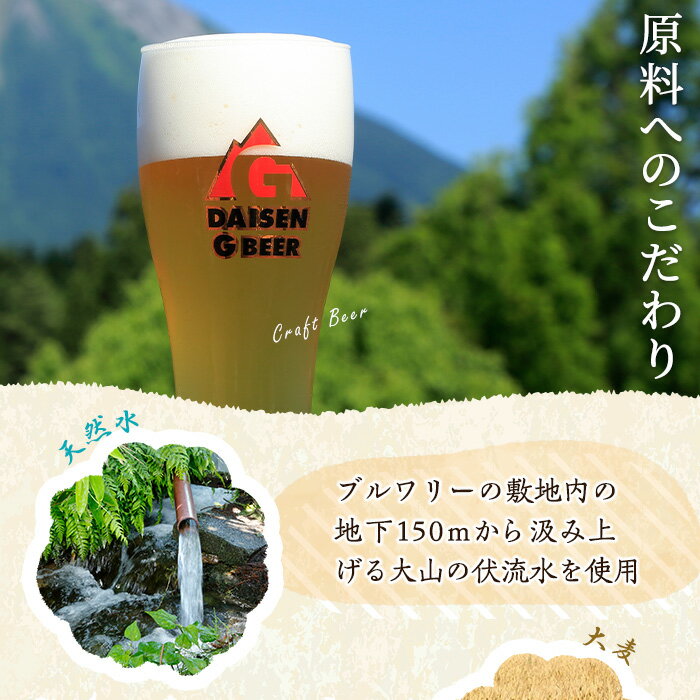 【ふるさと納税】＜選べる2セット＞大山Gビール・大山ハム詰合せ 鳥取県 大山 ビール クラフトビール 地ビール ご当地ビール お酒 アルコール 大山ハム ソーセージ ウインナー ベーコン 肉加工品 家飲み 【T-AX3】【大山ブランド会】 サムネイル3
