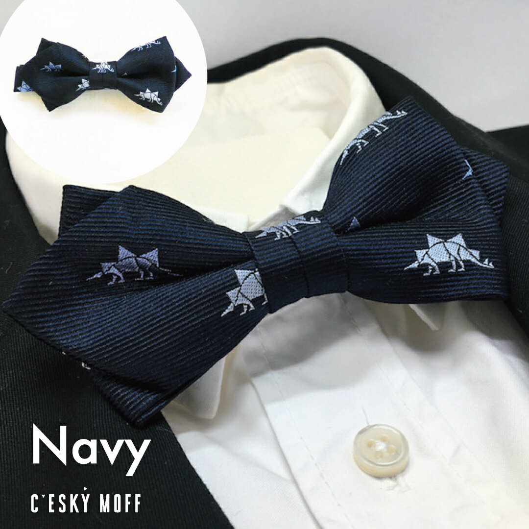 【ふるさと納税】 ネクタイ 蝶ネクタイ 男性用 シルク 100％ プレゼント 贈答 ギフト ラッピング可 日用品 社会人 小紋柄 小紋柄 2色 ステゴサウルス ふるさと納税 FO002 サムネイル3