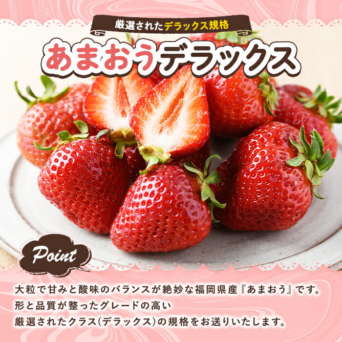 【ふるさと納税】＜先行予約受付中・数量限定・容量が選べる＞2026年2月からお届け！あまおうデラックス(計約560g or 1.1kg) 苺 いちご イチゴ フルーツ 果物 くだもの 手作り スイーツ ＜離島配送不可＞【ksg1246・ksg1247】【THE FARM_strawberry】 サムネイル3