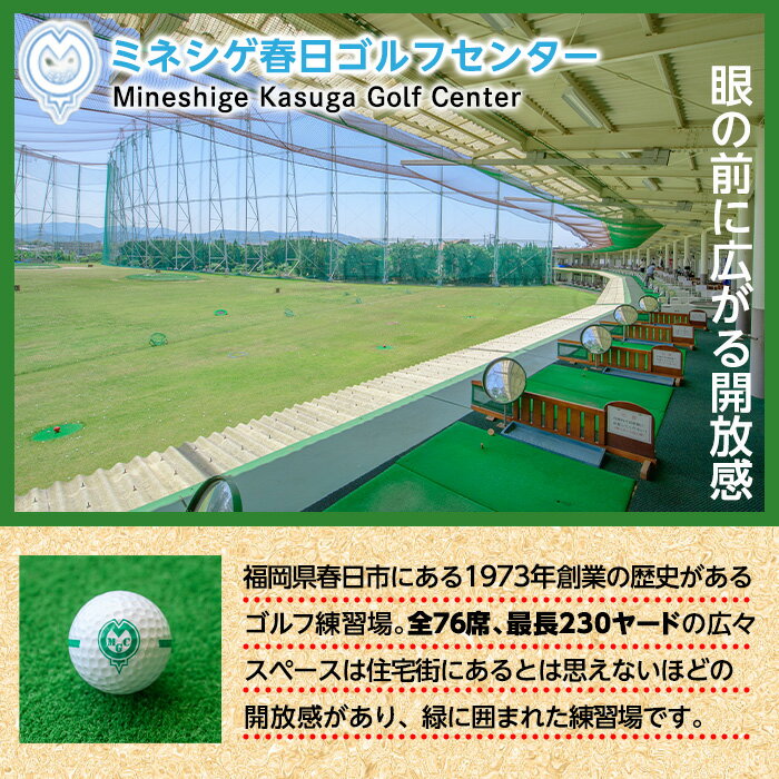 【ふるさと納税】ミネシゲ春日ゴルフセンター ゴルフ練習ボール引換券(11枚綴り) 福岡 ゴルフボール チケット ゴルフ 練習場 【ksg0149】【ミネシゲ春日ゴルフセンター】 - 画像2