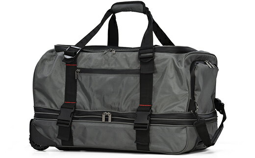 スーツケース [PROEVO] 防水 ボストンキャリー スーツケース 受託手荷物対応 L（グレー×レッド） [20017] 福岡県 大木町 株式会社 レクサス AY162