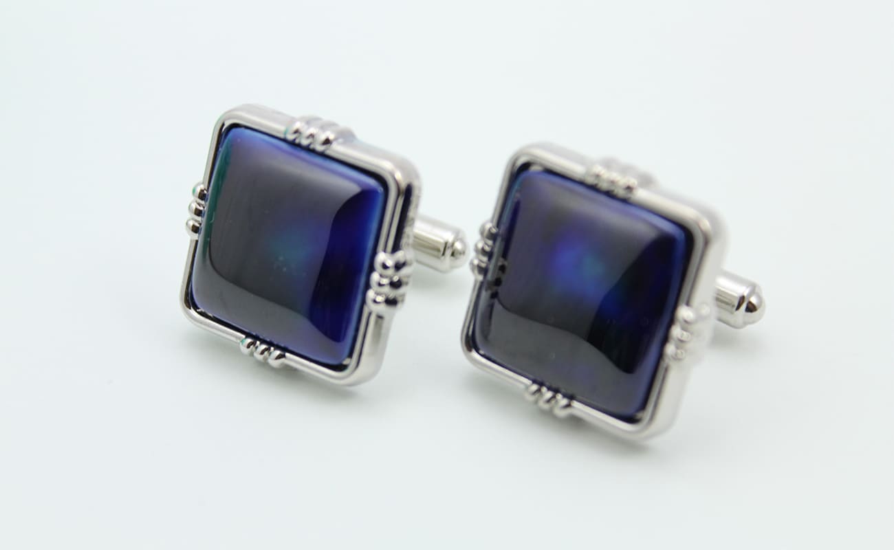 【ふるさと納税】二宮閑山 有田焼カフスボタン るりブルー A20-237 サムネイル2