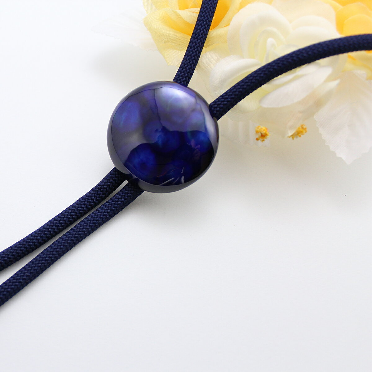 二宮閑山 有田焼ループタイ るりブルー 丸と角の2個セット A20-227