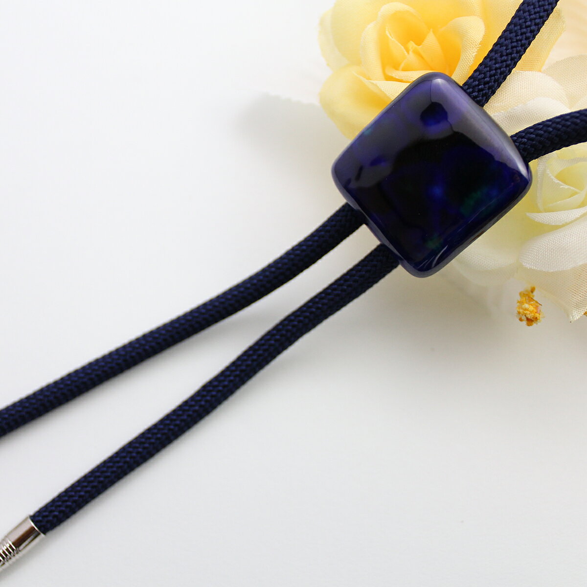 【ふるさと納税】 二宮閑山 有田焼ループタイ るりブルー 丸と角の2個セット A20-227 サムネイル2