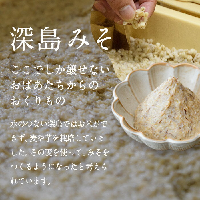 【ふるさと納税】深島みそ (計約2kg・680g×3個) 味噌 みそ 味噌汁 麹 調味料 安部さん 手作り 【EK01】【でぃーぷまりん】 サムネイル3