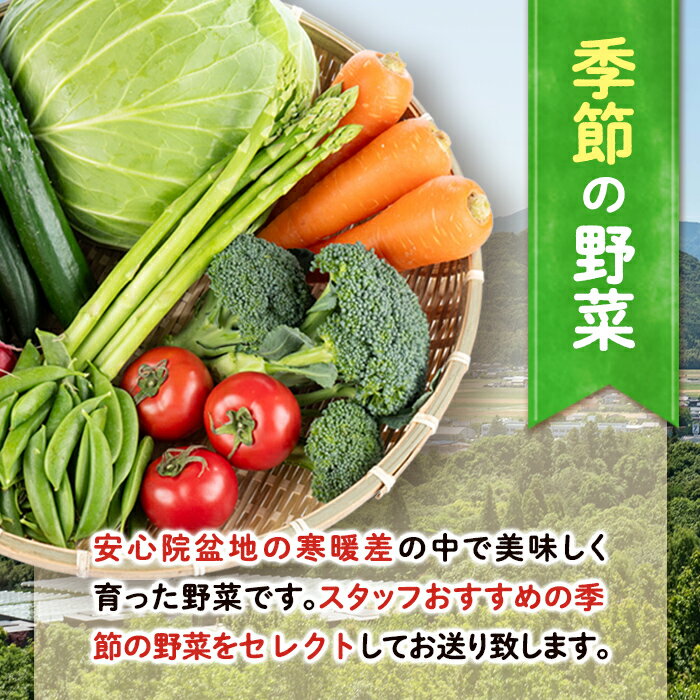 【ふるさと納税】産地直送！宇佐のお米と季節の野菜詰合せ(お米5kg＋野菜詰め合わせ)米 お米 野菜 季節の野菜 詰合せ 安心院産 大分県産 勝負めし 【103700102】【小の岩の庄】 - 画像3