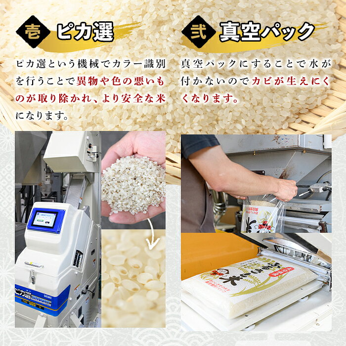 【ふるさと納税】＜令和7年産＞大分県産ひのひかり 胚芽ビタミン米(計6kg・3kg×2パック)米 お米 ひのひかり ヒノヒカリ 白米 真空パック 大分県産【107800202】【お米の鈴木】 - 画像3