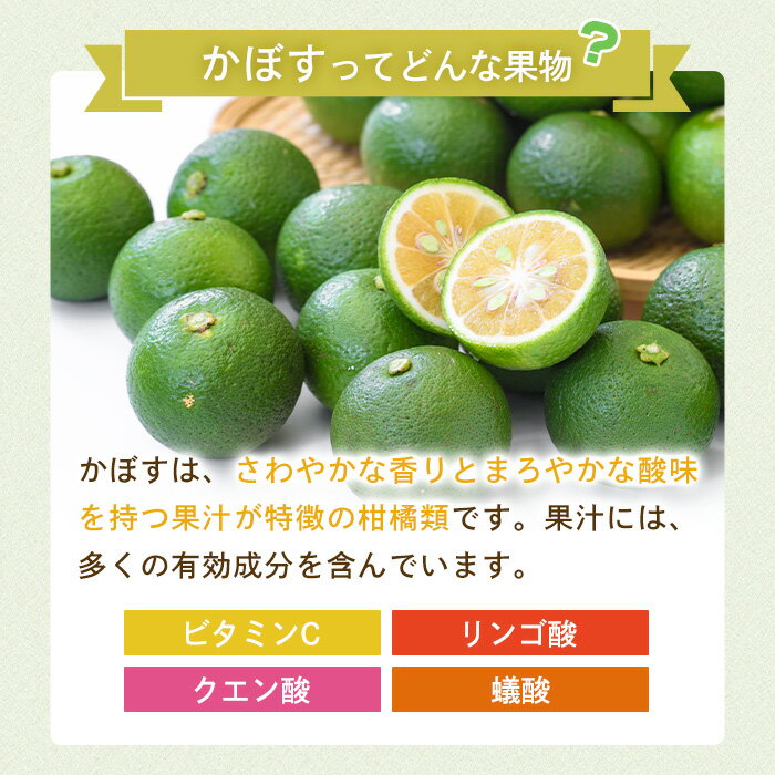 【ふるさと納税】＜内容量が選べる！＞かぼす(5kg〜20kg)柑橘 かんきつ 大分県産直【112600100・112600200・112600300・112600400】【andK】 サムネイル3