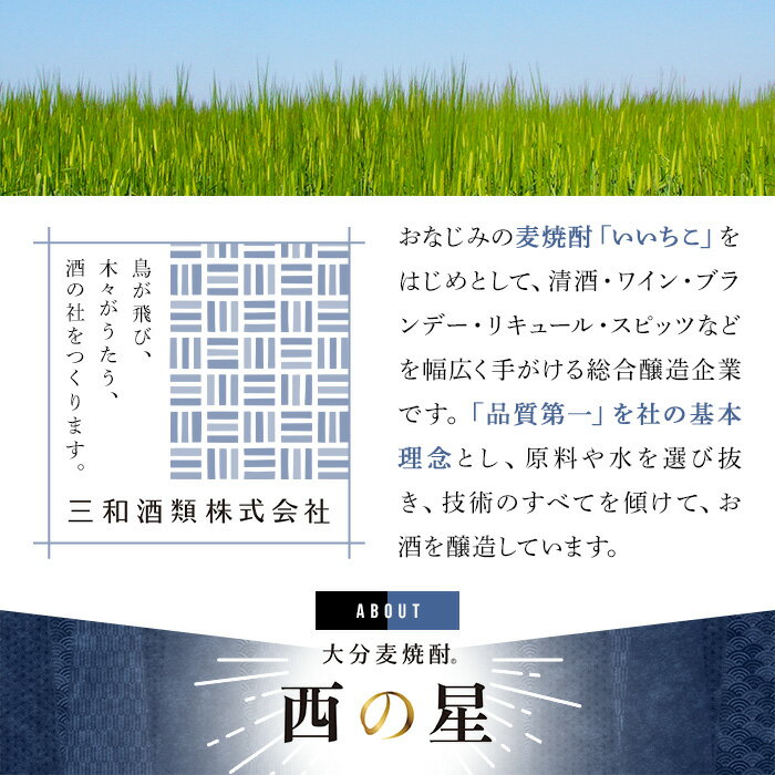 【ふるさと納税】西の星 ビン 20度/25度(合計3.6L・1.8L×2本)酒 お酒 むぎ焼酎 1800ml 麦焼酎 西の星 常温 三和酒類 飲み比べ ギフト 贈り物【104302800】【山添産業】 サムネイル2