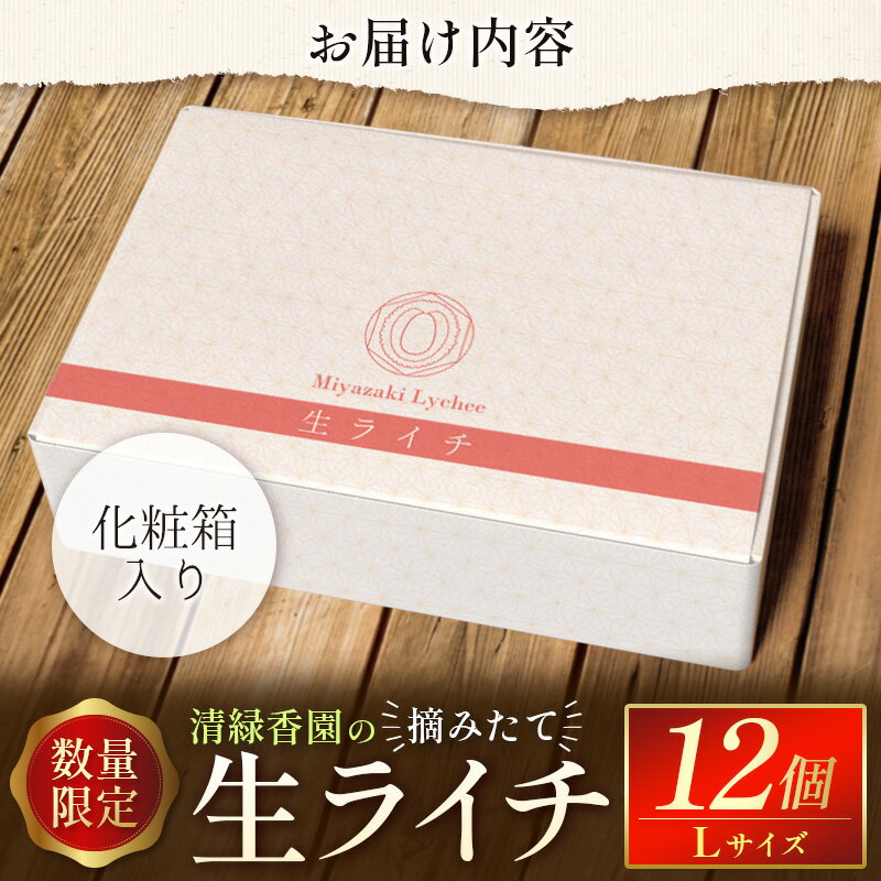 【ふるさと納税】＜数量限定＞清緑香園の摘みたて「生ライチ」Lサイズ 12個 国産 宮崎県産 先行予約 ※2026年6月中旬～ サムネイル3