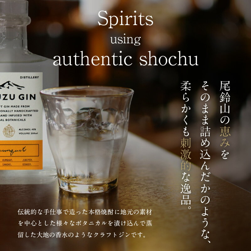 【ふるさと納税】OSUZU GIN Kumquat（金柑）200ml - クラフトジン キンカン ソーダ割り/トニック割り お酒 宮崎県産金柑 フルーティーな香り 尾鈴山蒸留所 アルコール度数 45％ オスズジン 送料無料【宮崎県木城町】 サムネイル3