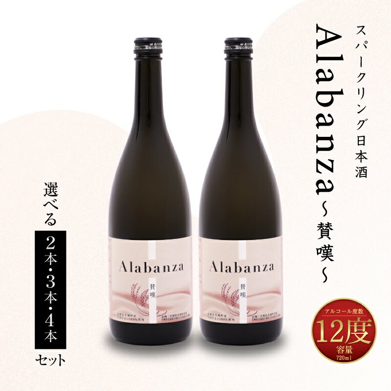 【ふるさと納税】【7日以内に発送！】スパークリング日本酒 「Alabanza」〜賛嘆〜 - 2本/3本/4本 720ml お酒 クール便 冷蔵配送 炭酸 甘口 女子会 アラバンサ アルコール分 12％ すぐ届く 令和7年産 スピード配送便 送料無料【宮崎県木城町】 サムネイル3