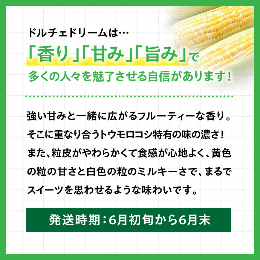 【ふるさと納税】【令和8年発送】宮崎県産とうもろこし　スイートコーン「ドルチェドリーム」5kg - トウモロコシ コーン ドルチェドリーム とうきび 新鮮 野菜 農家直送 期間限定 先行予約 先行受付 九州産 宮崎県産 川南町 送料無料 C10811 - 画像2