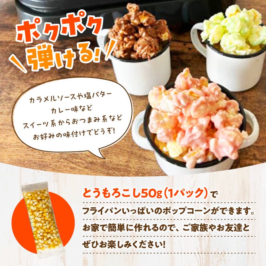 【ふるさと納税】国産ポップコーン用（乾燥とうもろこし）　500g（個包装50g×10パック） - 数量限定 期間限定 宮崎県産 とうもろこし トウモロコシ ポップコーン 送料無料 宮崎県 川南町 C07109 - 画像3