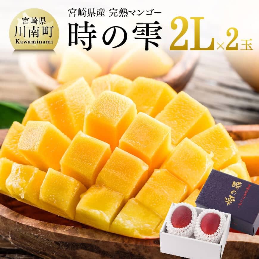 【令和8年発送】宮崎県産 完熟マンゴー「時の雫」 2L×2玉 - 果物 フルーツ マンゴー 宮崎県産 九州産 完熟マンゴー みやざきマンゴー 先行予約 数量限定 期間限定 送料無料 C08602