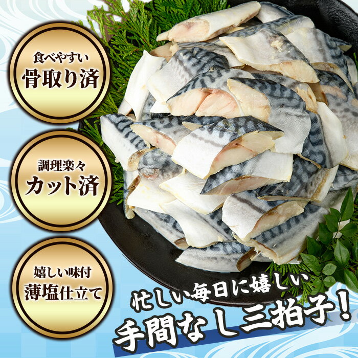 【ふるさと納税】期間限定 塩サバフィーレ1枚付き！＜内容量が選べる！＞骨とり 肉厚 サバ切身 (9～72切れ) 小分け 切り身 鯖 さば 塩サバ 塩鯖 骨なし カット済 塩焼き 簡単 フライ 魚 海鮮 冷凍 お弁当 おかず【AW-46・AW-71・AW-47・AW-72・AW-48】【丸正水産】 - 画像3