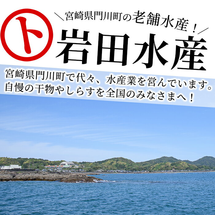 【ふるさと納税】岩田水産の「訳あり干物セット」(合計3.2kg以上・5種以上)ひもの 簡単 調理 冷凍 魚 海鮮 あじ ちりめん さば さごし かます めひかり いりこ 詰め合わせ 個包装 小分け 宮崎県 門川町【AS-2】【岩田水産】 サムネイル2