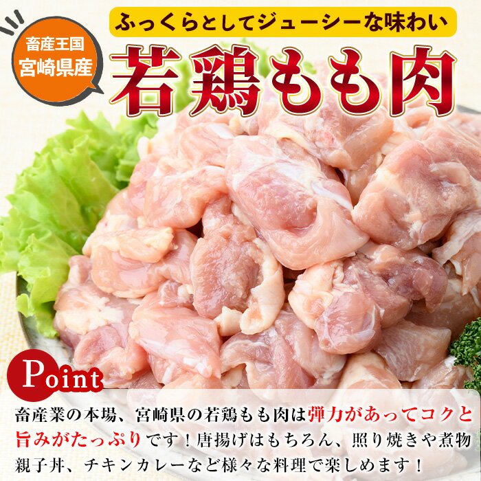【ふるさと納税】＜内容量＆納期が選べる！＞鶏肉 もも肉 小分け(計1.7～6.8kg)お肉 鳥肉 とり肉 カット済 国産 宮崎県産 唐揚げ から揚げ からあげ 冷凍 便利【NK-04・NK-01・NK-05】【株式会社南九フーズ】 サムネイル2