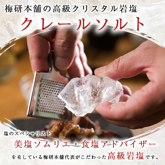 【ふるさと納税】クレールソルト(パウダー・1kg) クリスタルソルト 岩塩 塩 食塩 調味料 ミネラル 小粒塩 熱中症対策【梅研本舗ジャパン】akn047-06 サムネイル3