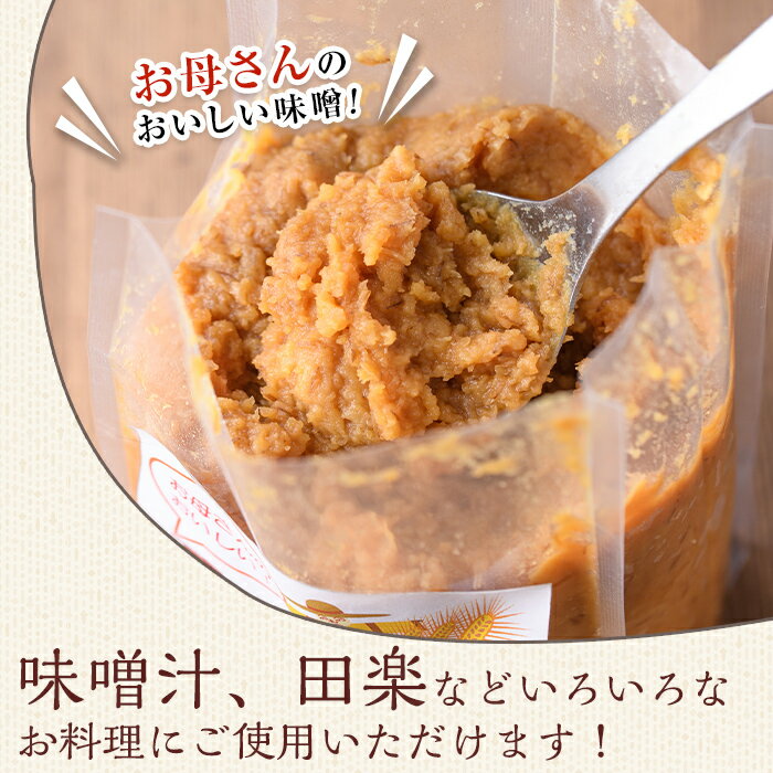 【ふるさと納税】お母さんのおいしい麦味噌(計4kg・1kg×4袋)みそ 調味料 味噌 みそ汁 手作り 味噌汁 お味噌汁 朝ごはん ミソ 小分け 母の味【阿久根市生活研究グループ】akn072-01 サムネイル3