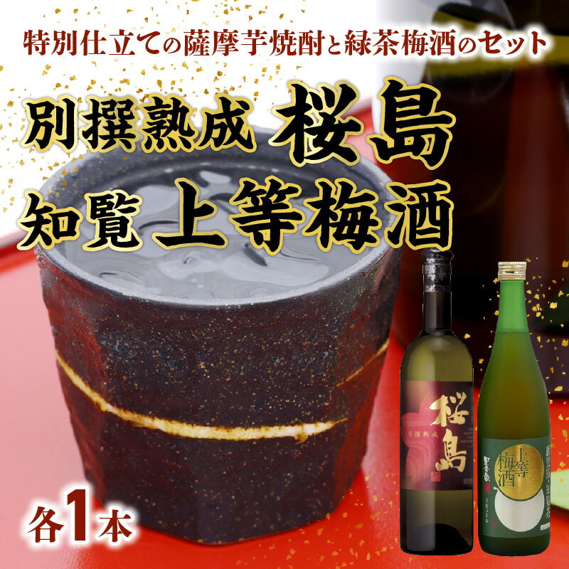 【ふるさと納税】別撰熟成 桜島・知覧上等梅酒セット サムネイル2