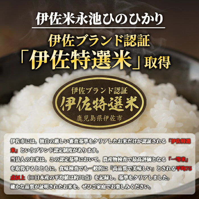 【ふるさと納税】＜14営業日以内に発送！＞《内容量が選べる・数量限定》令和7年産 特別栽培米 伊佐米永池ひのひかり(3kg/5kg/10kg) 伊佐市 永池 特産品 伊佐米 九州米サミット 食味コンテスト 最優秀賞受賞 ヒノヒカリ 【エコファーム永池】 - 画像3