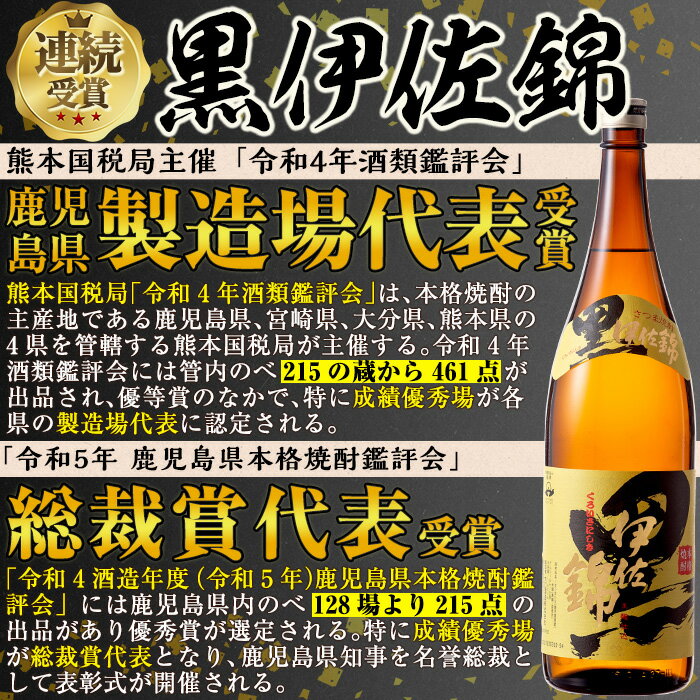 【ふるさと納税】大いに飲みましょ！黒伊佐錦＜紙パック＞セット(1.8L×6本) 鹿児島 本格焼酎 芋焼酎 大口酒造 お酒 芋 米麹 常温【平酒店】【C8-02】 サムネイル3