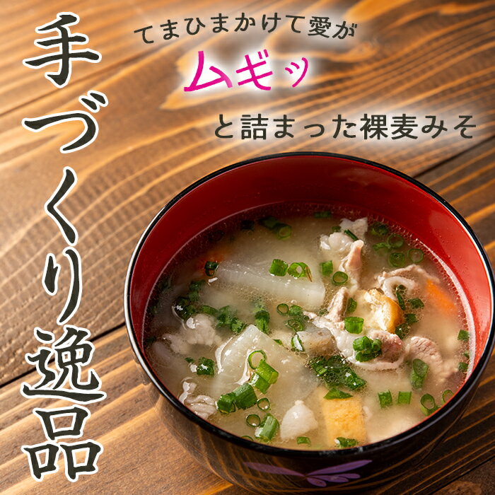 【ふるさと納税】鹿児島県姶良市産の裸麦を使用！昔ながらの手法で作った裸麦みそ「本仕込み かもう麦味噌」合計5kg(1kg×5袋)！国産 姶良市 みそ 味噌 麦みそ はだか麦 麦味噌 調味料 本仕込み 常温　常温保存【蒲生農産加工】 - 画像3