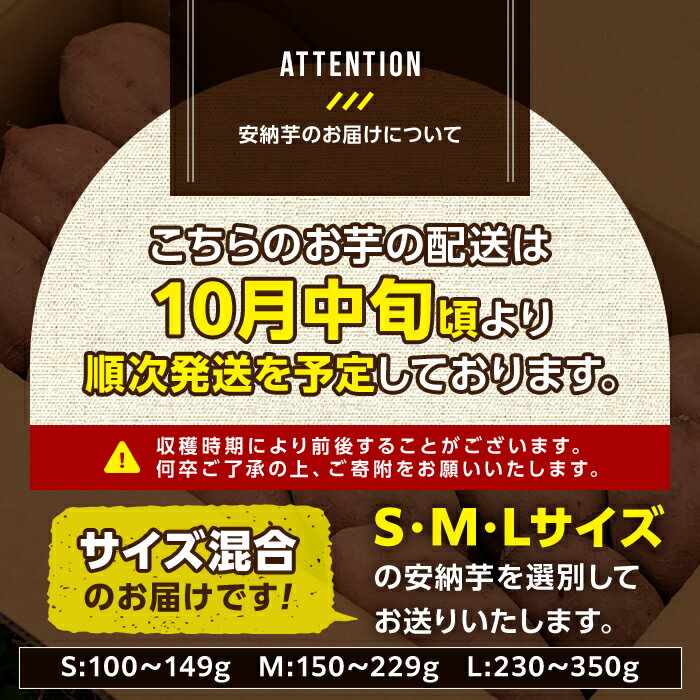【ふるさと納税】＜先行予約受付中！2025年10月中旬頃より順次発送予定＞内容量が選べる！種子島産 安納芋(3～10kg) 国産 安納芋 本場 種子島 芋 イモ いも さつまいも さつま芋 安納いも 野菜【種子島安納株式会社】 サムネイル2
