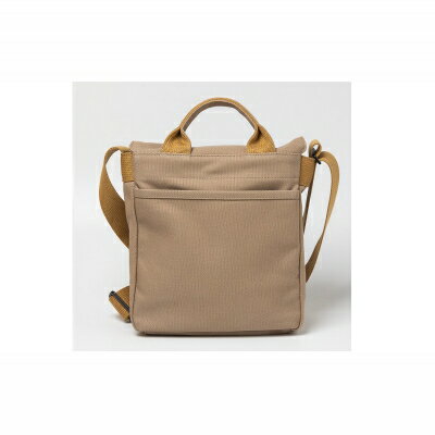 【ふるさと納税】「琉球帆布」ツートンショルダーS / ライトブラウン＆ベージュ - 帆布 キャンバス生地 布 丈夫 バッグ 斜め掛け 肩掛け おしゃれ 男女兼用 琉球帆布 手仕事 伝統技術 沖縄県 八重瀬町【価格改定】 サムネイル3