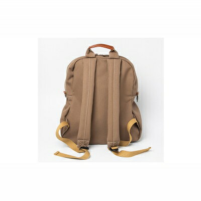 【ふるさと納税】「琉球帆布」ビーンズリュック / ライトブラウン - 帆布 布 バッグ 鞄 かばん ユニセックス 手づくり ハンドメイド 馴染みやすい 茶色 人気 シンプル おしゃれ 使うほど 馴染む 牛革 定番 琉球帆布 伝統技術 沖縄県 八重瀬町【価格改定】 サムネイル3