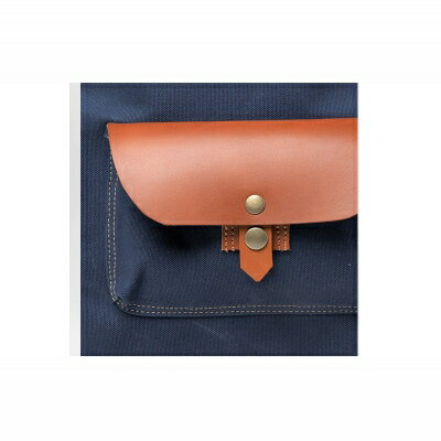 【ふるさと納税】「琉球帆布」ビーンズリュック / ネイビー - 帆布 布 バッグ 鞄 かばん ユニセックス 手づくり ハンドメイド 合わせやすい 紺 ネイビー 人気 シンプル おしゃれ 使うほど 馴染む 牛革 定番 琉球帆布 伝統技術 沖縄県 八重瀬町【価格改定】 サムネイル3